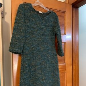 Small boutique teal sweater dress